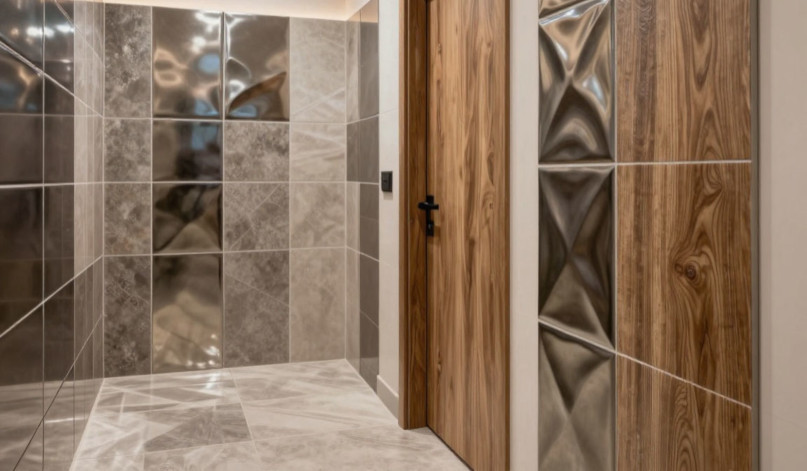 Можно ли комбинировать плитку разных фактур в одном помещении?