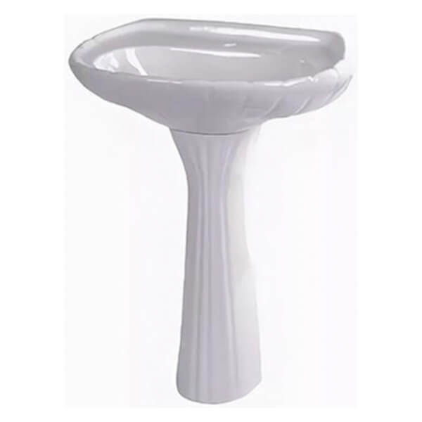 Раковина Жемчужина бел. ( с пьедесталом)