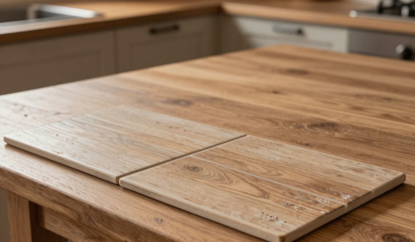 Подходит ли плитка «под дерево» для кухни?