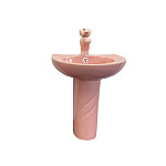 Раковина с пьедисталом розовый 0991P+P0991P 