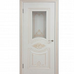 Дверь Моцарт ДО 700 элит дуб 9001 + патина янтарь (фото,белое,рис.зол)