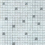 Мозайка Glass Микс 2021 колотая бел-платина- чип 15*15