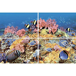 Газкерамика Альба Reef-1 панно из 4-х пл. 600*400