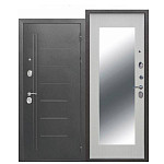 Дверь метал. 10 см Троя серебро MAXI зеркало Белый ясень (860 мм)