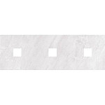 Мармара Декор (с 3-мя вырезами 5,6х5,6) серый 200*600