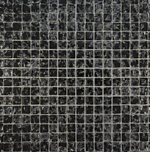 Мозаика Glass Моно 448 колотая черная чип 15*15